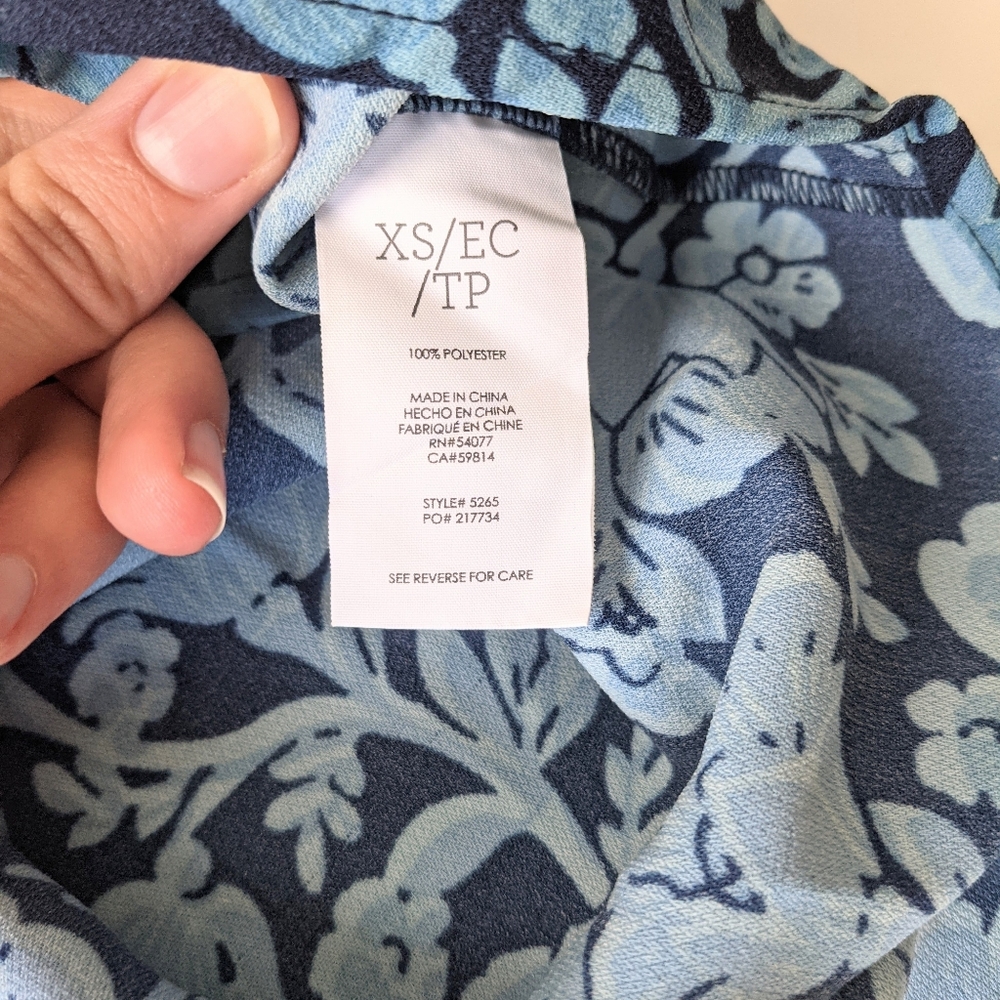 Cabi Java Indigo Navy Blue 5265 Button Drawstring… - image 8